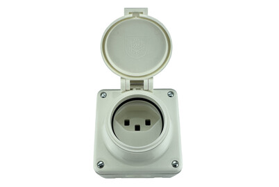 Image of Mica Nass Steckdose 1x Typ 23 Gr.1x1 AP Mica Nass Ip55 weiss