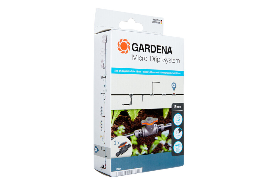 Gardena Raccord Avec Vanne De Régulation – Couplage Tuyau Réglable Arrêt Débit Pour Arrosage