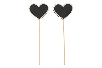 Glorex Tableau en bois avec tige coeur | 5 x 15,2 x 0,3 cm | 4pcs, FSC