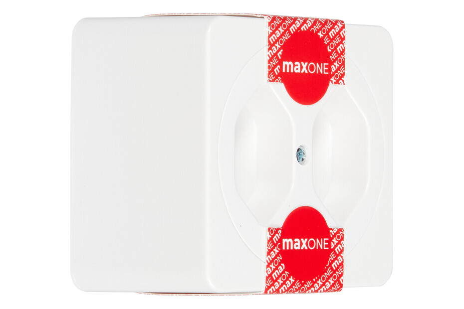 Maxone Rota MaxOne Steckdose 2x Typ 13 Gr.1x1 AP maxONE weiss kaufen bei JUMBO