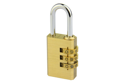 Image of 28Mm Kombinations-Padock aus massivem Messing mit 3 Ziffern