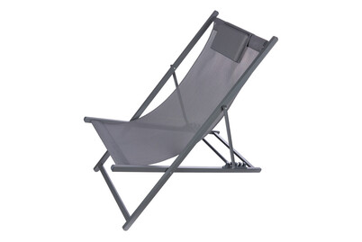 Home and More Strandstuhl Mauritius Grau | 91 × 61 × 92 cm