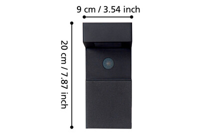 Eglo Solar-Wandleuchte mit Sensor Baracconi schwarz Eglo Solar-Wandleuchte mit Sensor Baracconi schwarz