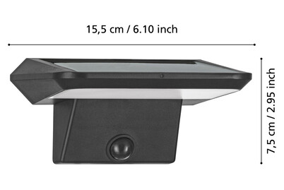Eglo LED Solar Wandleuchte mit Sensor Porrassa Eglo LED Solar Wandleuchte mit Sensor Porrassa