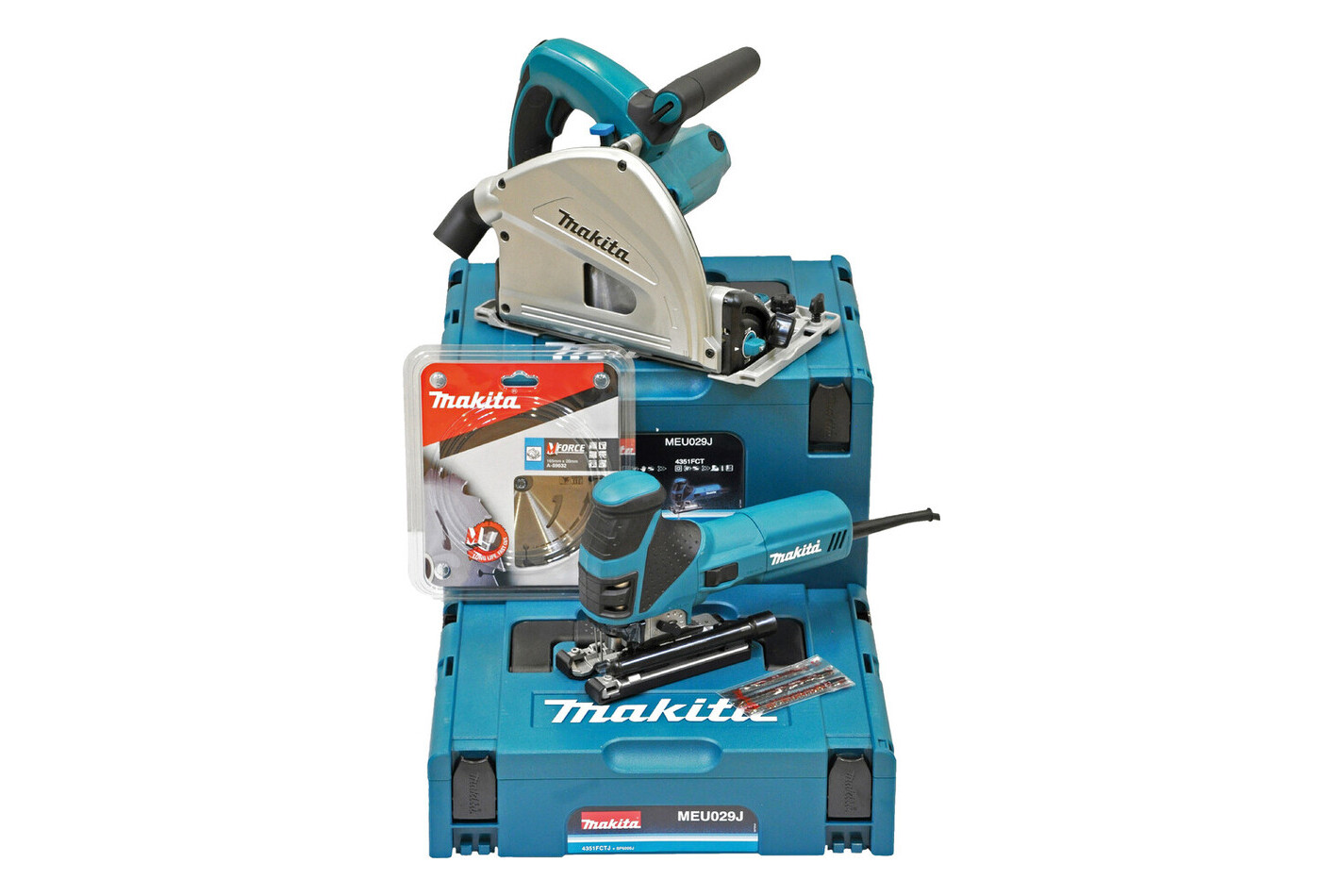 Makita Set composé d'une scie plongeante et d'une scie sauteuse Sp6000 4351Fct Meu029J