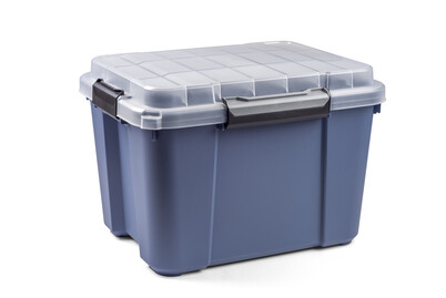 Curver Boîte Scuba M Bleu-Transparent | 34 × 39 × 49,5 | 45 l