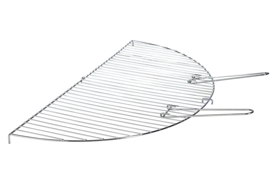 Grille Ronde Double Barbecue Neka – 40 Cm Chrome, Design Bois, Légère (0,53 Kg)