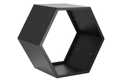 Image of Nouvel Kaminholzregal Honeycomb Schwarz | 52.4 × 60 × 35.4 cm