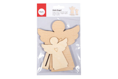 Image of Holz Engel, FSC Mix Credit, 9,5+15cm, 4-tlg., SB-Btl. 1Set