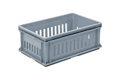 Contenitore impilabile | 22 x 40 x 60 cm | 43 L | grigio argento