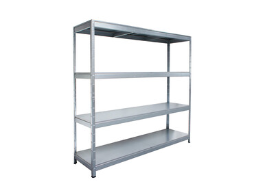 ayce Scaffale a campata larga metallico | 143×50×180 cm | 4 ripiani | Portata: 150 kg per ripiano