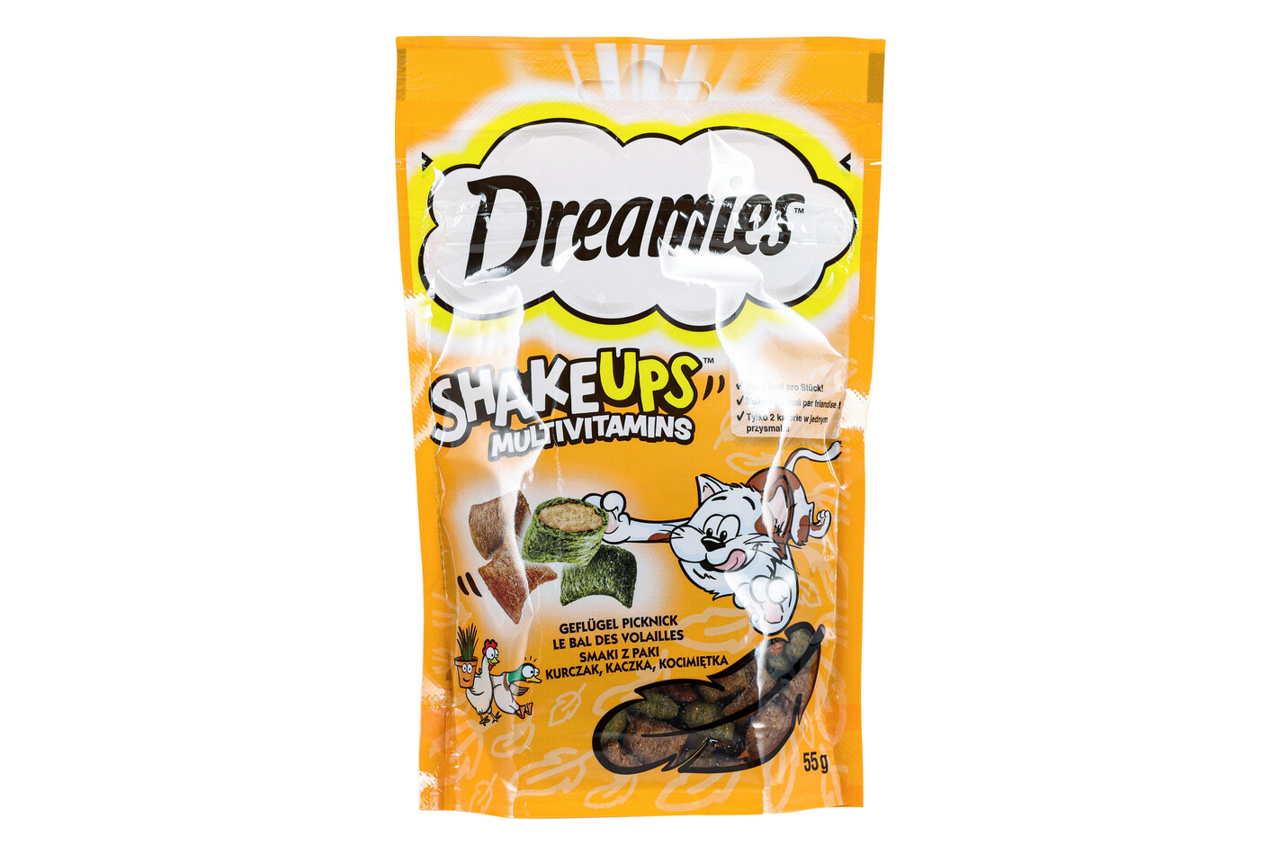 Dreamies ShakeUps Multivitamines Friandises pour chats volaille 55g