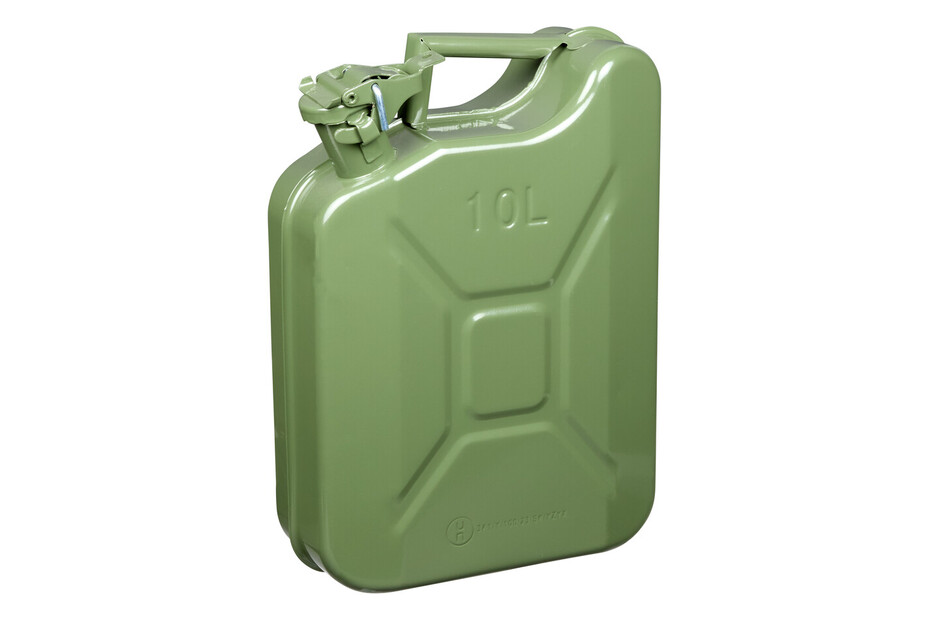 Jerrycanshop - Tanica per carburante, 10 l, in plastica (HDPE), tanica per benzina, tanica diesel, tanica ONU, 10 litri, colore nero, beccuccio incluso Jerrycanshop - Tanica per carburante, 10 l, in plastica (HDPE), tanica per benzina, tanica diesel, tanica ONU, 10 litri, colore nero, beccuccio incluso