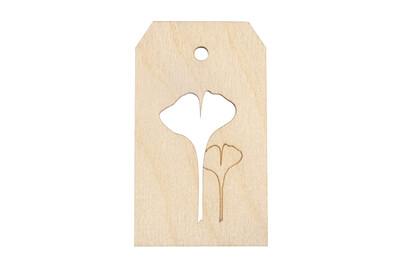 Image of Holz Anhänger Gingkoblatt,FSC Mix Credit, 4,8x8,2cm