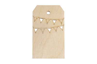 Image of Holz Anhänger Girlande, FSC Mix Credit, 4,8x8,2cm