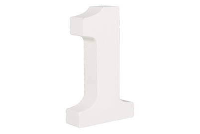 Image of MDF Zahl 1, FSC 100%, 6,7x2x11cm