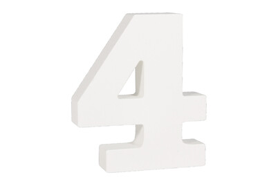 Image of MDF Zahl 4, FSC 100%, 9,4x2x11cm