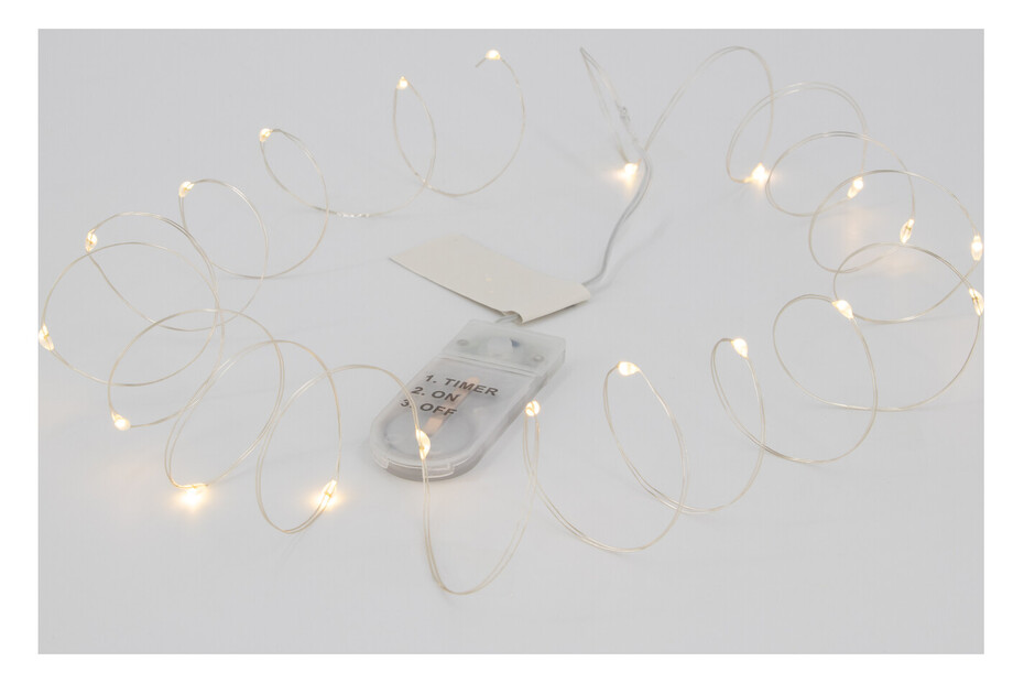 Mini LED Lichterkette Warmweiß – 6er Pack, 2 M Mit 20 Micro-LEDs, Batteriebetrieben, Inkl. CR2032, Wasserdicht, Für DIY, Party & Weihnachten