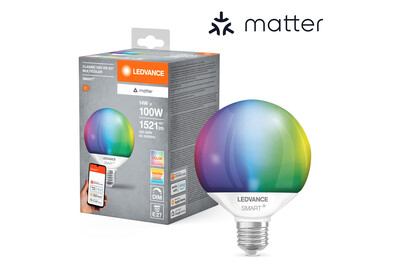 Image of Ledvance LED Lampe Smart + Matter Globe G95 Rgbw 14W E27 matt