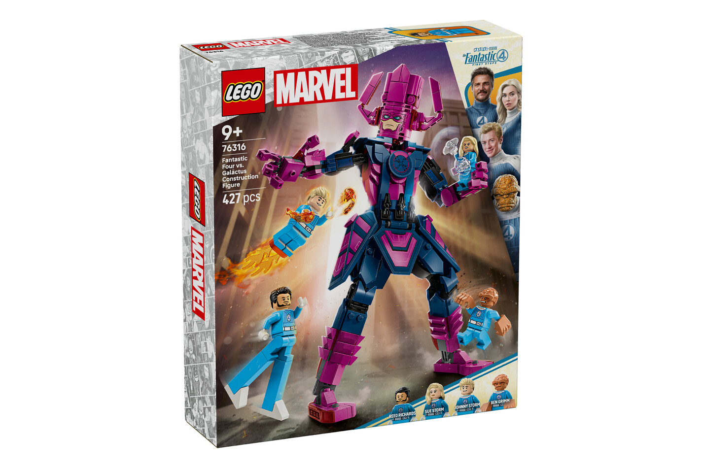 LEGO® - 76316 Les Quatre Fantastiques contre la figurine de Galactus, Multicolor