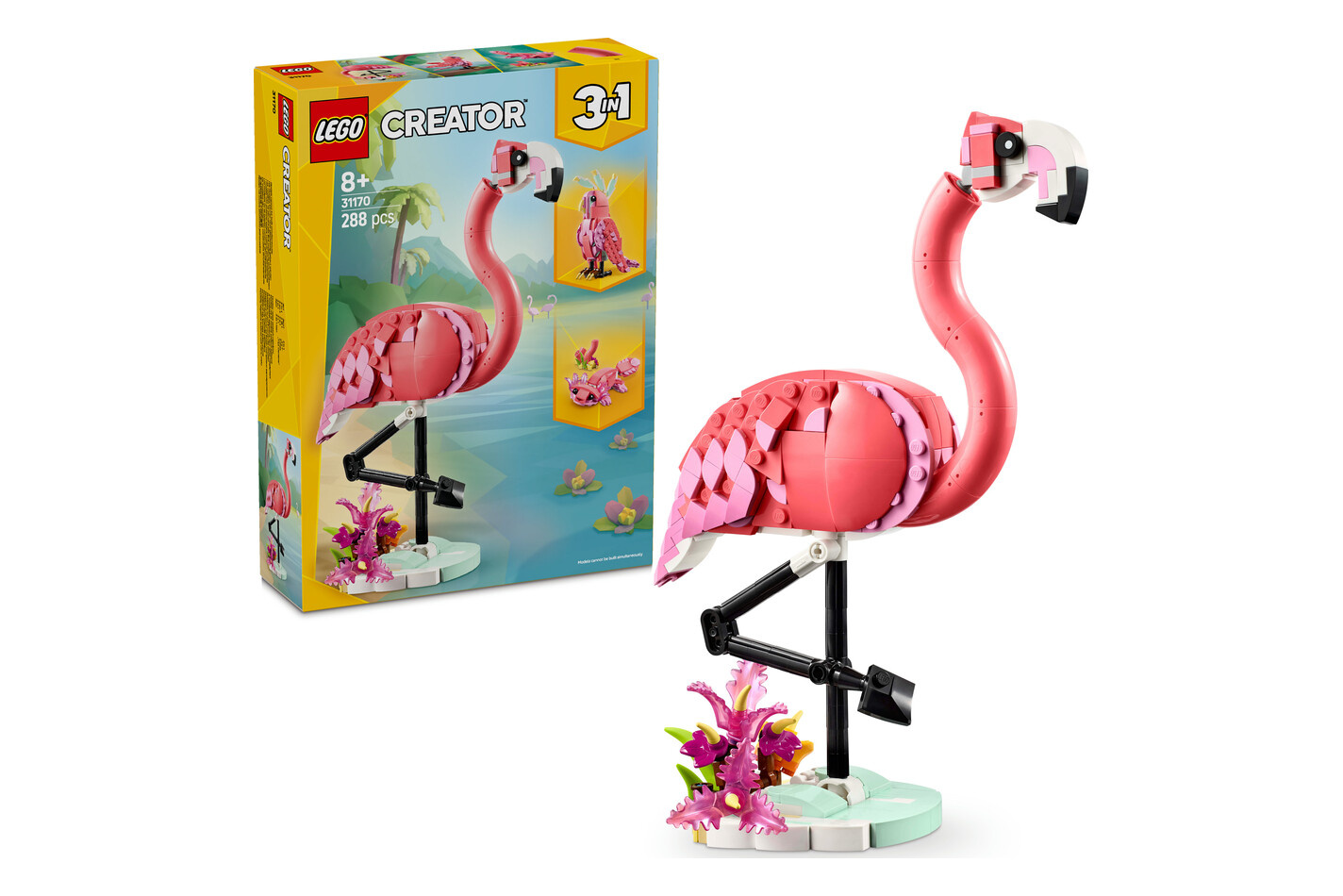 LEGO® - 31170 Animaux sauvages : le flamant rose, Multicolor