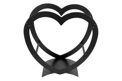 Nouvel Valentino Étagère à bois pour cheminée 65x65x30cm | Noir