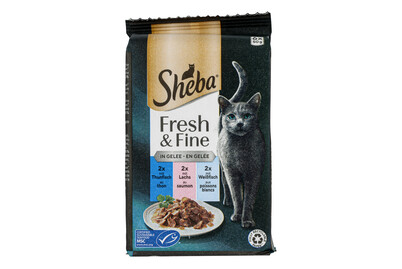 Image of Sheba Fresh & Fine Katzenfutter in Gelée Fisch Variation 6x50g