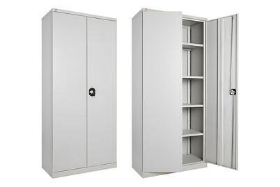 ayce Armadio in metallo | 100x50x190cm | Portata: 60 kg per ripiano | Grigio