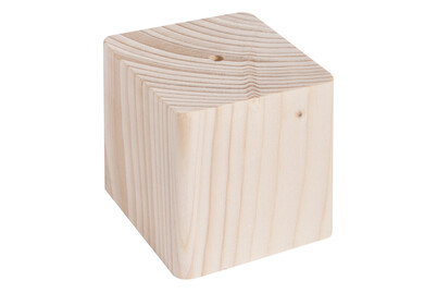 Image of Holz-Sockel, 6,5x6,5x6,5cm, m. Loch ø5,5mm,2,5cm tief
