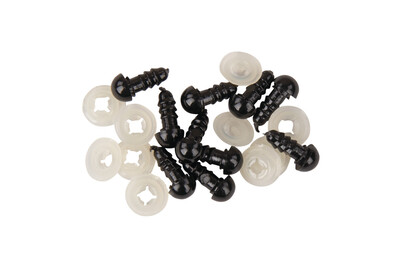 Image of Kunststoff Sicherheitsaugen, 6mm ø, mit Unterlegscheiben, SB-Btl. 10Stück