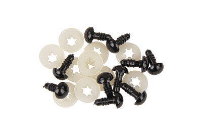 Image of Kunststoff Sicherheitsaugen, 10mm ø, mit Unterlegscheiben, SB-Btl. 10Stück