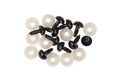 Image of Kunststoff Sicherheitsaugen, 12mm ø, mit Unterlegscheiben, SB-Btl 10Stück