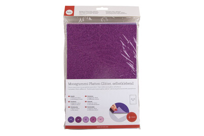 Image of Moosgummi Platten Glitter, selbstkleb., 20x30x0,2cm, 5 Farben, SB-Btl 5Stück