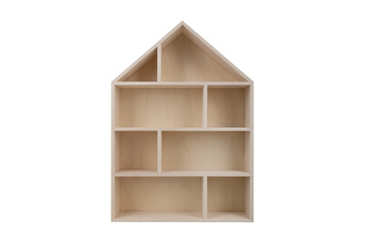 Image of Holz Setzkasten Haus, FSC 100%, 30x43x8cm, 8 Abteilungen, zum Hängen
