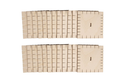 Image of Holz Flechtscheiben, FSC Mix Credit, 9,5x9,5cm, quadratisch, Box 24Stück