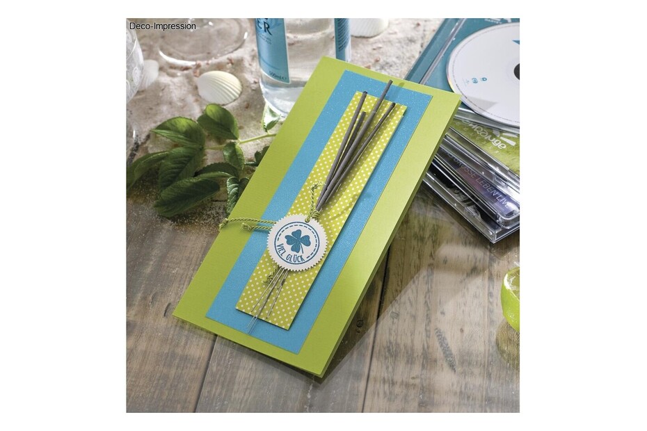 Timbro In Legno Auguri 'Viel Glück' 4x8 Cm - Timbro Per Biglietti Di Buona Fortuna E Compleanno - Foto 9