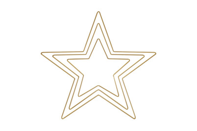 Image of Metallringe Sterne sortiert, je 1x20cm, 30cm, 40cm, Box 3Stück