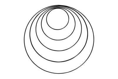 Image of Metallringe sortiert, 1x10cm,15cm,20cm,25cm,30cm, Box 5Stück