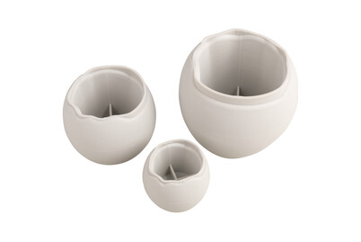 Image of Silikon Giessformen Set Vasen Wellenrand, 3tlg., 5x4,2cm/7,2x6cm/9,5x7,8cm