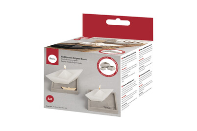Image of Silikon Giessformen Set Origami Boote, 3tlg., 8x4x2,9cm/12x6x4,3cm/16x8x5,6cm