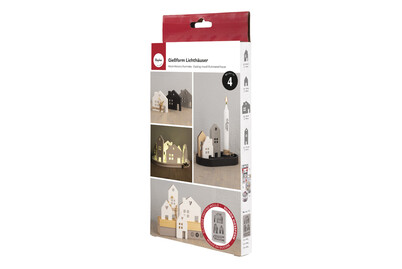 Image of Silikon Giessform Lichthäuser 2, 14,5x26x1,7cm, 4 Formen, Box 1Stück