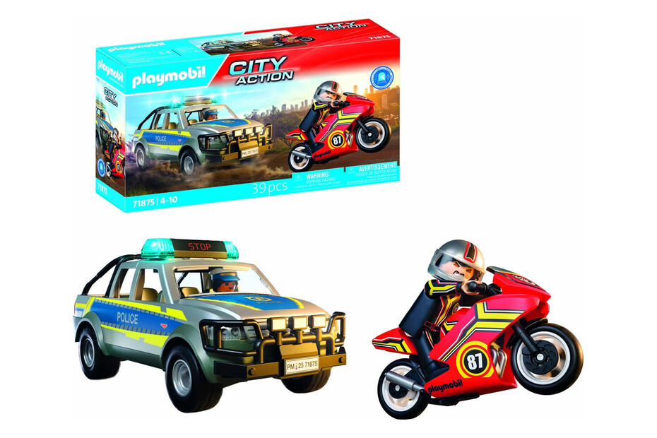 Playmobil Action Heroes 71811 pas cher, La police à la chasse aux criminels Playmobil Action Heroes 71811 pas cher, La police à la chasse aux criminels