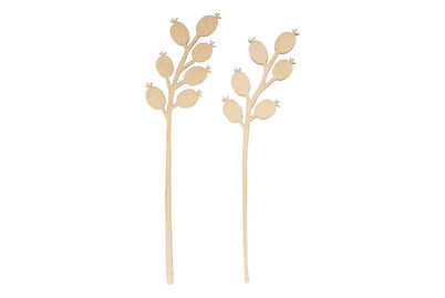 Image of Holzstecker Beere, FSC Mix Credit, 19+20cm, sortiert, SB-Btl. 2Stück