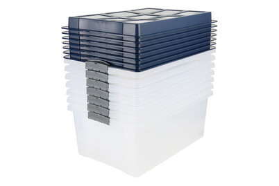 Rotho Contenitore con coperchio Dome | A3 | 40 x 57 x 27.5 cm | 38 l | 7 tlg.