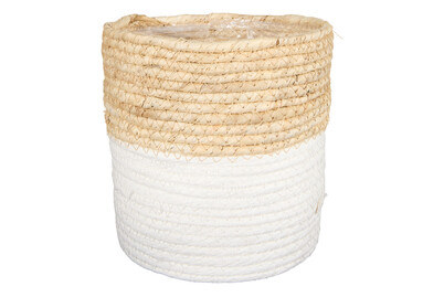 Image of Mica Korb aus Maisblätter | Ø18xH18 | Weiss