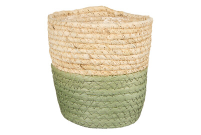 Image of Mica Korb aus Maisblätter | Ø14xH14 | Grün