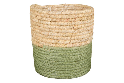 Image of Mica Korb aus Maisblätter | Ø18xH18 | Grün
