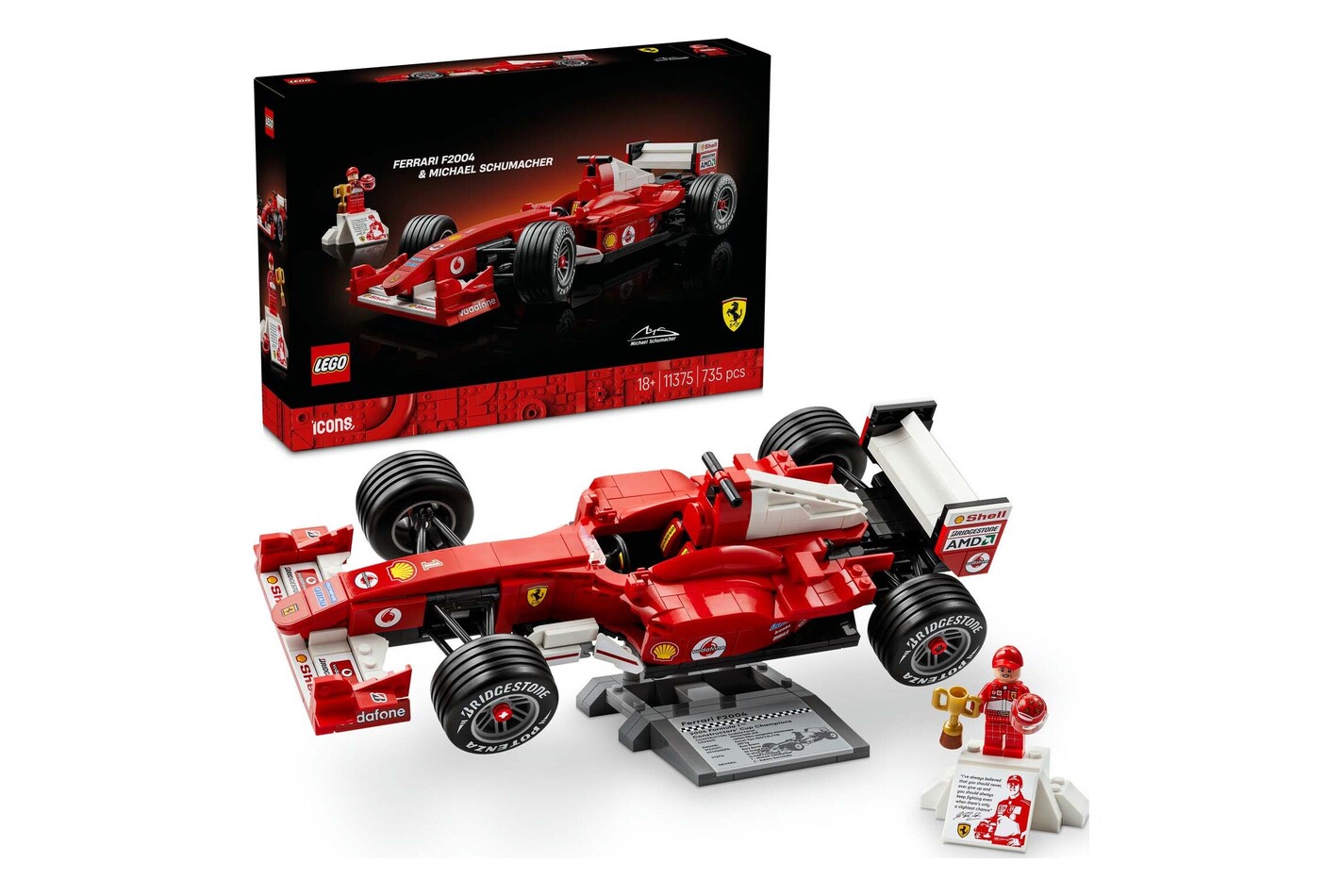 LEGO® - 11375 Ferrari F2004 et Michael Schumacher, Multicolor