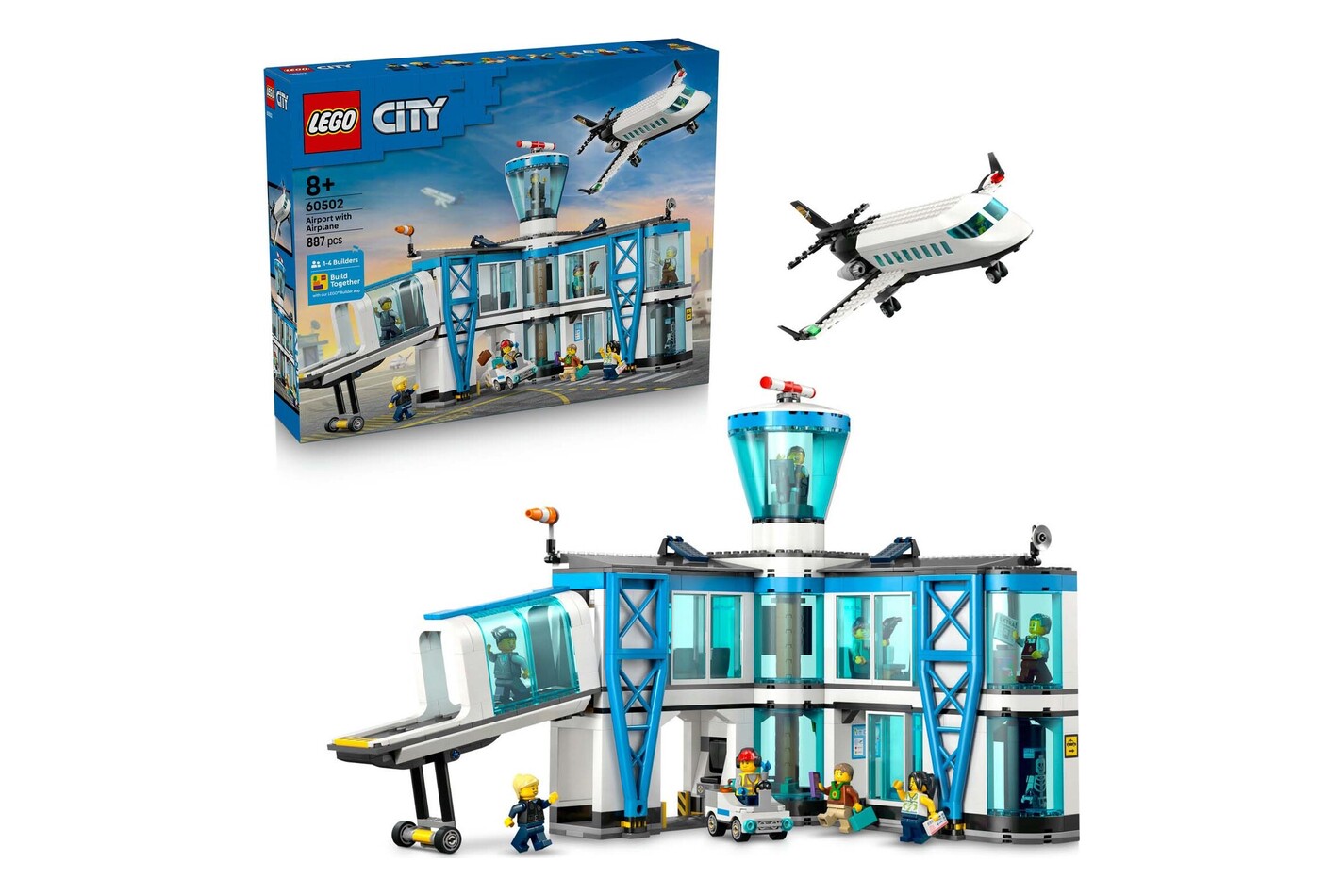 LEGO® - 60502 L’aéroport et l’avion, Multicolor