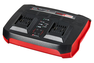 Einhell Chargeur Double Power X-Twincharger 4A - Charge Rapide Pour 2 Batteries 18V Power X-Change Avec Mode Refresh